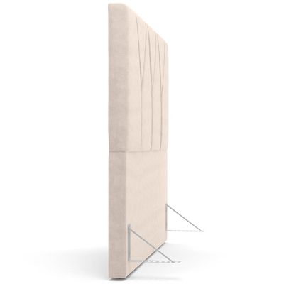 Cabeceira Cama Box Casal 140 cm Aurora W01 Suede Bege - Lyam Decor