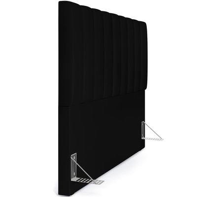 Cabeceira Cama Box Casal King 195 cm Dália W01 Facto Preto - Lyam Decor