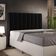 Cabeceira Cama Box Casal 140 cm Dália W01 Bouclê Preto - Lyam Decor