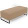 Kit 02 Puffs Decorativo Sala de Estar Bali W01 Base Ferro 120x50 cm Bouclê Mostarda - Lyam Decor