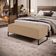Kit 02 Puffs Decorativo Sala de Estar Bali W01 Base Ferro 120x50 cm Bouclê Mostarda - Lyam Decor
