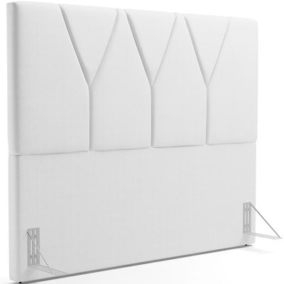 Cabeceira Cama Box Casal King 195 cm Aurora W01 Corano Branco - Lyam Decor