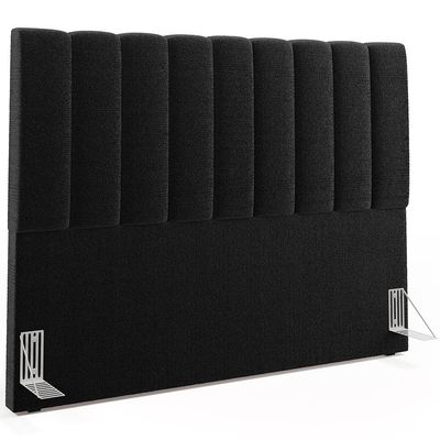 Cabeceira Cama Box Casal King 195 cm Dália W01 Bouclê Preto - Lyam Decor