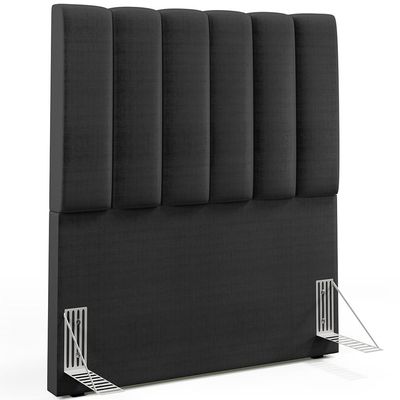 Cabeceira Cama Box Painel Solteiro 100 Cm Dália W01 Facto Preto Metalizado - Lyam Decor