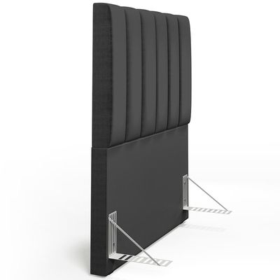 Cabeceira Cama Box Painel Solteiro 100 Cm Dália W01 Facto Preto Metalizado - Lyam Decor