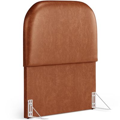 Cabeceira Cama Box 100cm Orgânica Lanna W01 Couríssimo Camel - Lyam Decor