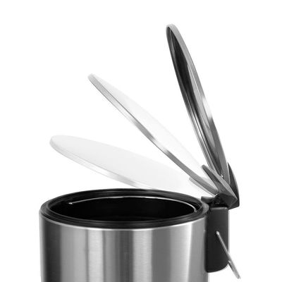 Lixeira 5 Litros Pedal Inox Escovado com Balde Removível Spin Brinox Inox
