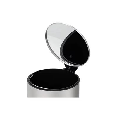 Lixeira 12 Litros Pedal Inox Escovado com Balde Removível Spin Brinox Inox