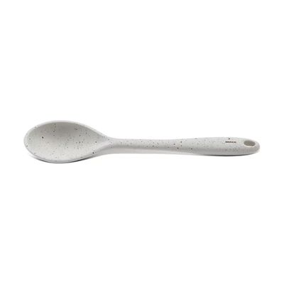 Colher de Silicone Brinox Flex 27,5cm Resiste Alta Temperatura Vanilla Branco