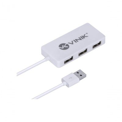 Hub Usb 2.0 Com 4 Portas E 1,2m De Cabo Branco - Huv-20b