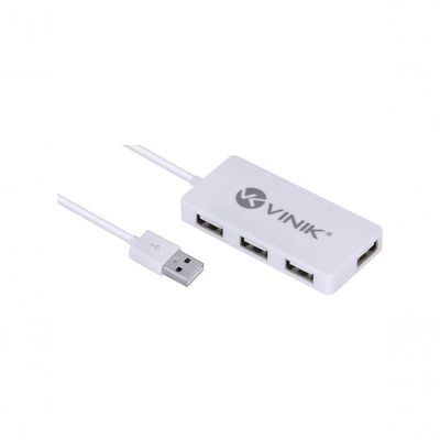 Hub Usb 2.0 Com 4 Portas E 1,2m De Cabo Branco - Huv-20b