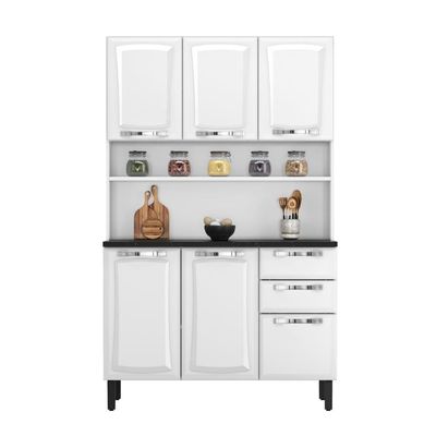 Kit Cozinha Compacta Pratika 120cm Em Aço Itatiaia