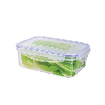 Conjunto de Potes Herméticos Retangulares PLA3697-AZ em Plástico 3 Peças Euro Home Transparente com Azul