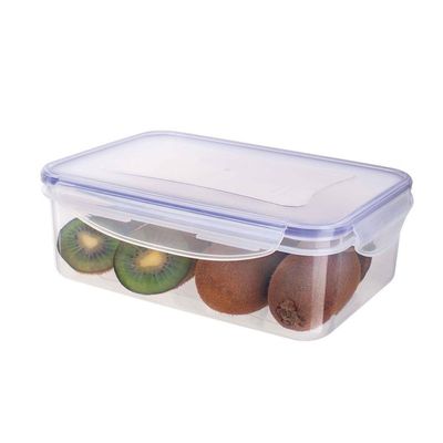 Conjunto de Potes Herméticos Retangulares PLA3697-AZ em Plástico 3 Peças Euro Home Transparente com Azul