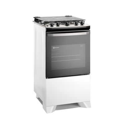 Fogão 4 bocas Electrolux Efficient Branco Mesa Inox, PerfectCook e VaporBake® (FE4IW) Bivolt