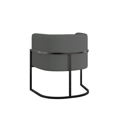 Kit Sofá 2 Lugares + 2 Poltronas Recepção Veludo Preto Cinza