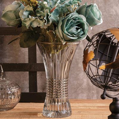 Vaso de Cristal Queen Design Elegante Alta Transparência Wolff Transparente