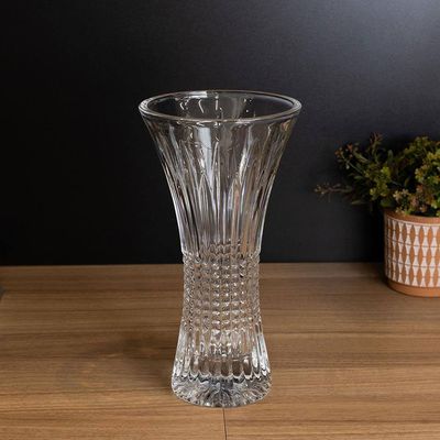 Vaso de Cristal Queen Design Elegante Alta Transparência Wolff Transparente