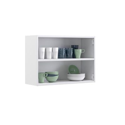 Armário Aéreo De Cozinha 80cm Branco 2 Portas New Premium