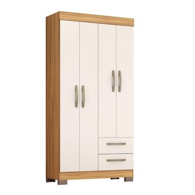 Guarda-roupa Solteiro Nt 6010 - Freijó / Off White - Notável