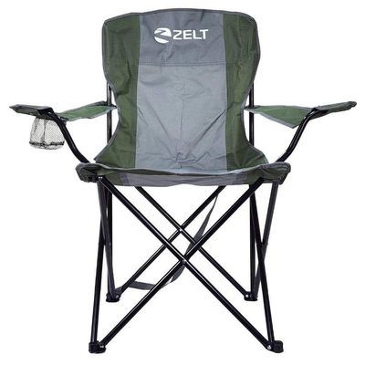 Cadeira Camping Araguaia 120 Kg Com Braço E Porta Copo Zelt