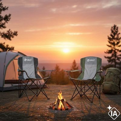 Cadeira Camping Araguaia 120 Kg Com Braço E Porta Copo Zelt