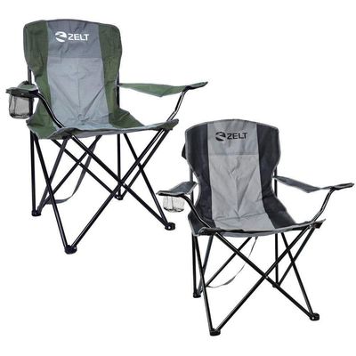 Cadeira Camping Araguaia 120 Kg Com Braço E Porta Copo Zelt