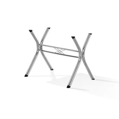 Conjunto Sala de Jantar Mesa Montana Tampo de Vidro 120x80cm e 4 Cadeiras Íris Aço Cromado Aço Nobre Preto/Preto