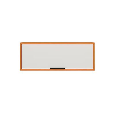 Armário Aéreo Poliman Ravena 80cm 1 Porta Basculante Pistão a Gás Freijó/Off White