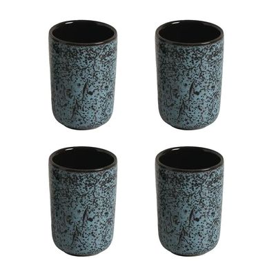 Conjunto de Copos Neo Stoneware Night Sky 110ml 4 Peças Porto Brasil Azul