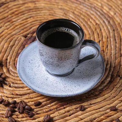 Jogo de 6 Xícaras e Pires de Café 120ml Stoneware Orgânico Echo Porto Brasil n/a