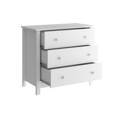 Cômoda 3 Gavetas Branca 76x40x73 cm Ditália