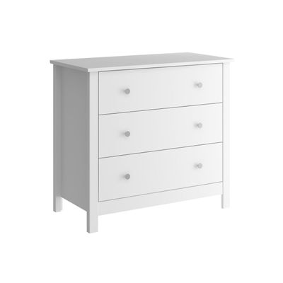 Cômoda 3 Gavetas Branca 76x40x73 cm Ditália