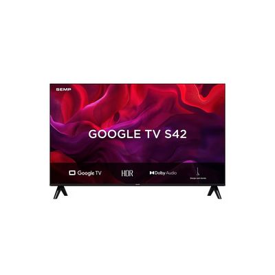Smart TV 43 Polegadas S42 FHD LED Dolby Áudio Google TV Semp TCL Preto / Bivolt