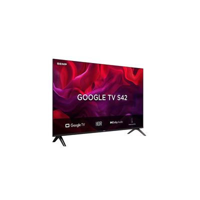 Smart TV 43 Polegadas S42 FHD LED Dolby Áudio Google TV Semp TCL Preto / Bivolt