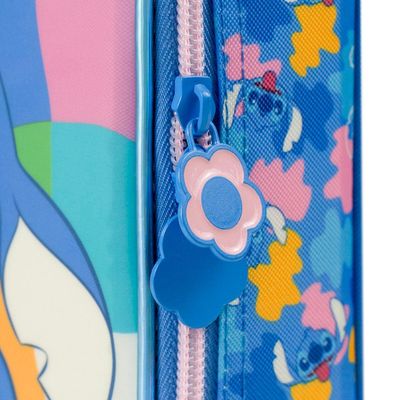 Estojo Escolar Feminino Grande Stitch Azul U / Azul