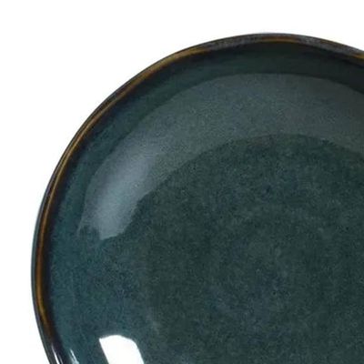 Conjunto 6 Pratos Fundos Stoneware 1,1L Bio Oceano Esmalte Reagente Porto Brasil Azul