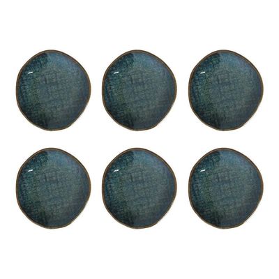 : Conjunto de Ramequins Médios Porto Brasil Juta Oceano com 6 Peças 57ml - Azul n/a