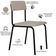 Kit 08 Cadeiras Estofada Para Sala De Jantar Sense Preto C01 Linho Palha - Lyam Decor