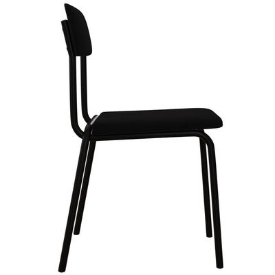 Kit 02 Cadeiras Estofada Para Sala De Jantar Sense Preto C01 Linho Preto - Lyam Decor