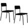 Kit 02 Cadeiras Estofada Para Sala De Jantar Sense Preto C01 Linho Preto - Lyam Decor
