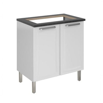 Balcão Cozinhas Itatiaia Tarsila Para Cooktop 5 Bocas - 2 Portas - Branco