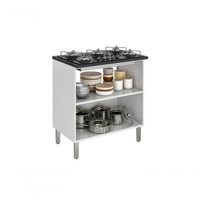 Balcão Cozinhas Itatiaia Tarsila Para Cooktop 5 Bocas - 2 Portas - Branco
