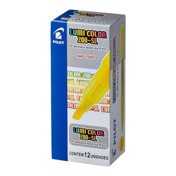 Marca Texto Lumi Color 200-sl Amarelo Neon 12 Unidades - Pilot
