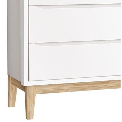 Cômoda Sapateira Classic New Branco Fosco Com Natural - Moveisaqui