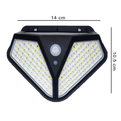 Luminaria Solar Sensorial De Parede 102 Leds A Prova D'agua