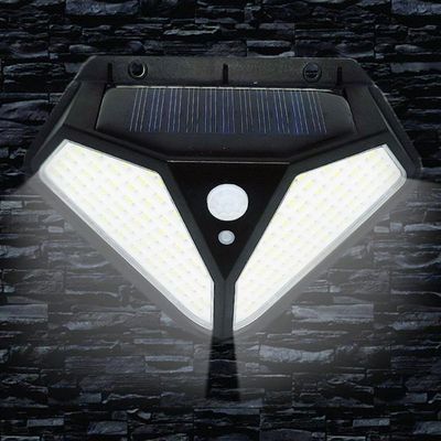 Luminaria Solar Sensorial De Parede 102 Leds A Prova D'agua