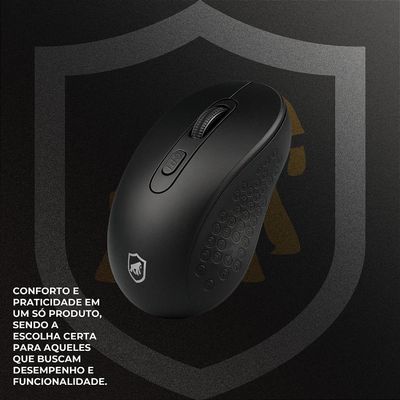 Mouse sem Fio com Adaptador Tipo C e USB-A - Hybrid - Gshield