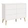 Cômoda 6 Gavetas Théo New Branco Fosco Com Natural - Moveisaqui