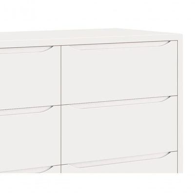 Cômoda 6 Gavetas Théo New Branco Fosco Com Madeira - Reller